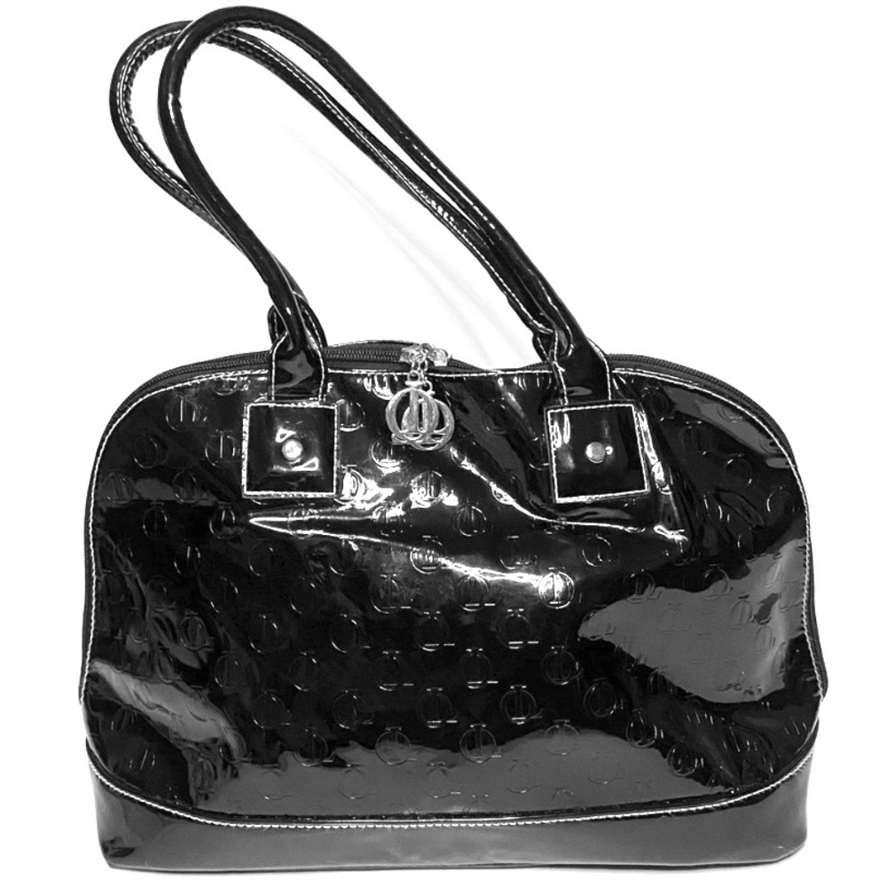 Queen by Queen Latifah Black Patent Leather Handbag